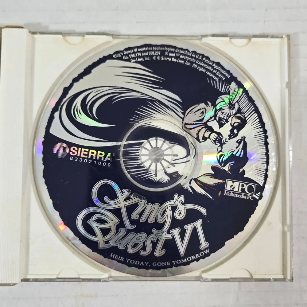 Kings Quest VI PC Game 1993 Vintage Sierra CD ROM Heir Today Gone Tomorrow
